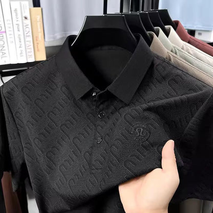 Mocha Luxe Textured Polo