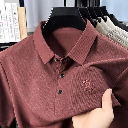 Mocha Luxe Textured Polo