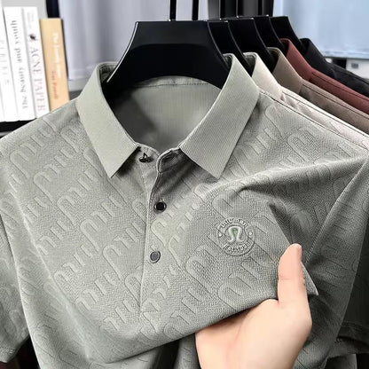 Mocha Luxe Textured Polo