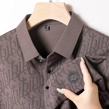 Onyx Crest Textured Polo