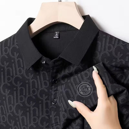 Onyx Crest Textured Polo