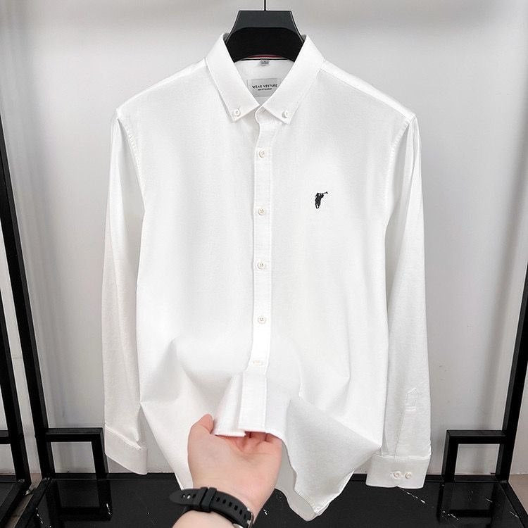 Ethereal white Cotton Shirt For Men