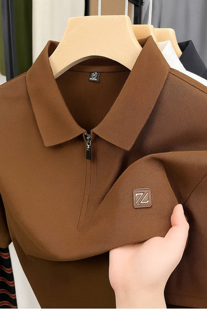 Urban Regent Zip Polo – City-smart, kingly comfort.