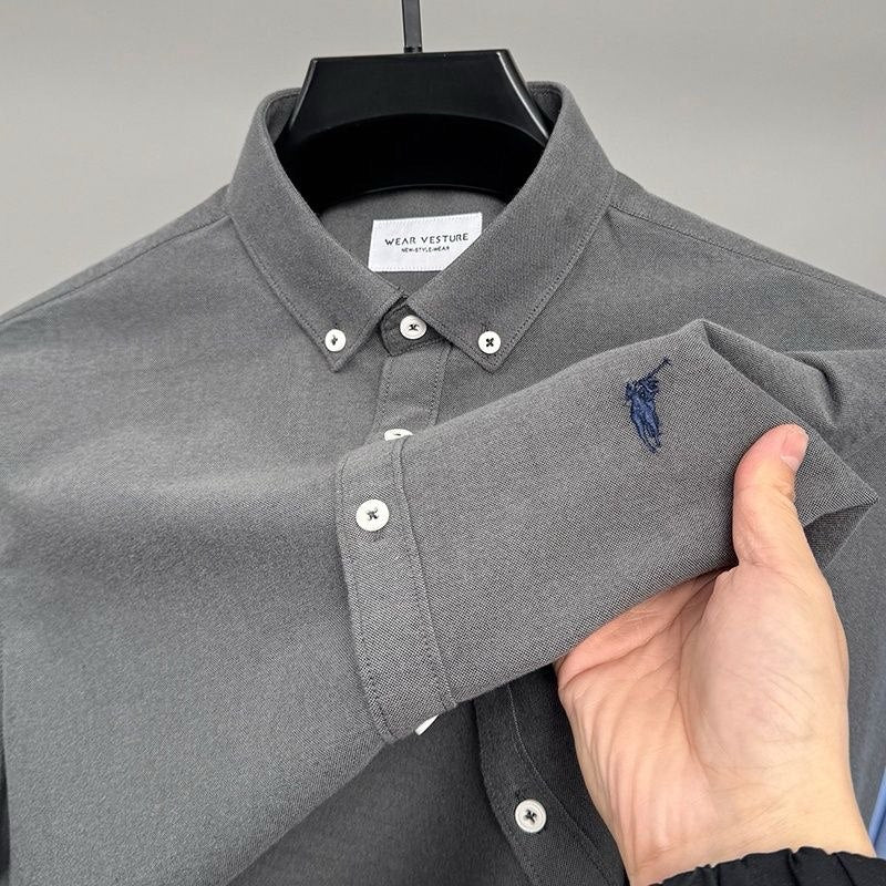 Timeless Grey Polo Cotton Shirt For Men