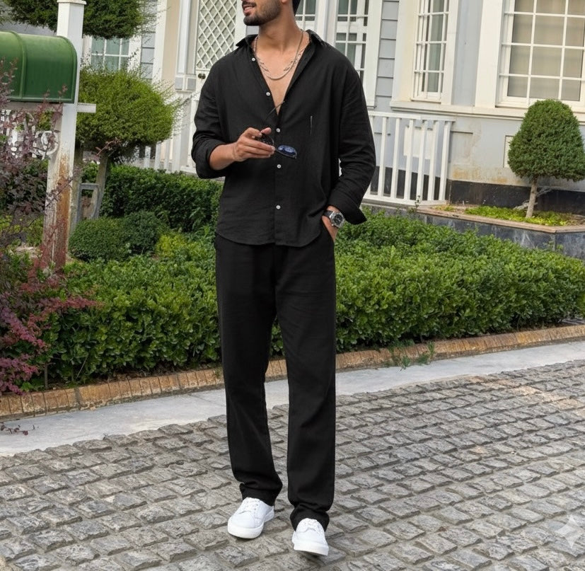 Men’s Pure Linen Co-ord Set – Signature Edition