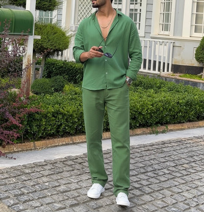 Men’s Pure Linen Co-ord Set – Signature Edition