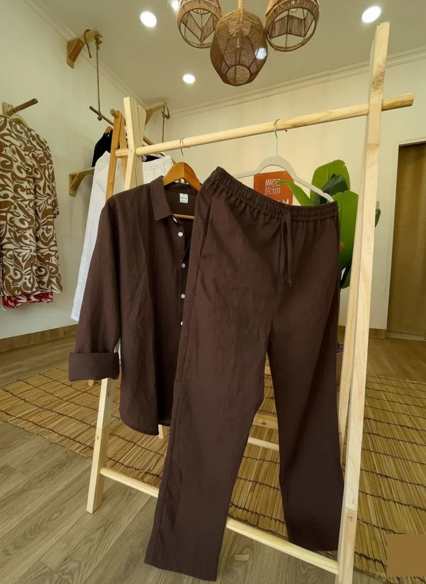Top & Bottom Linen Set, Premium Style
