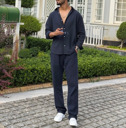 Men’s Pure Linen Co-ord Set – Signature Edition