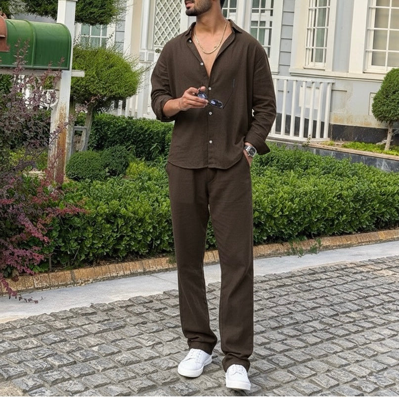 Men’s Pure Linen Co-ord Set – Signature Edition
