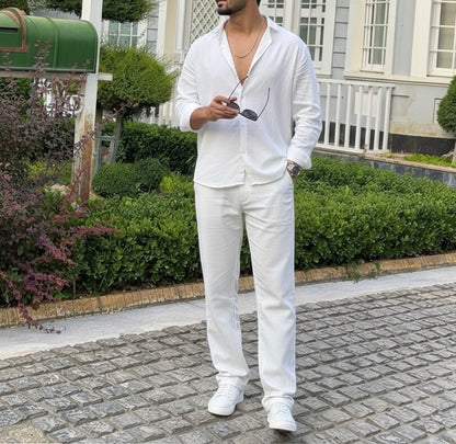Men’s Pure Linen Co-ord Set – Signature Edition