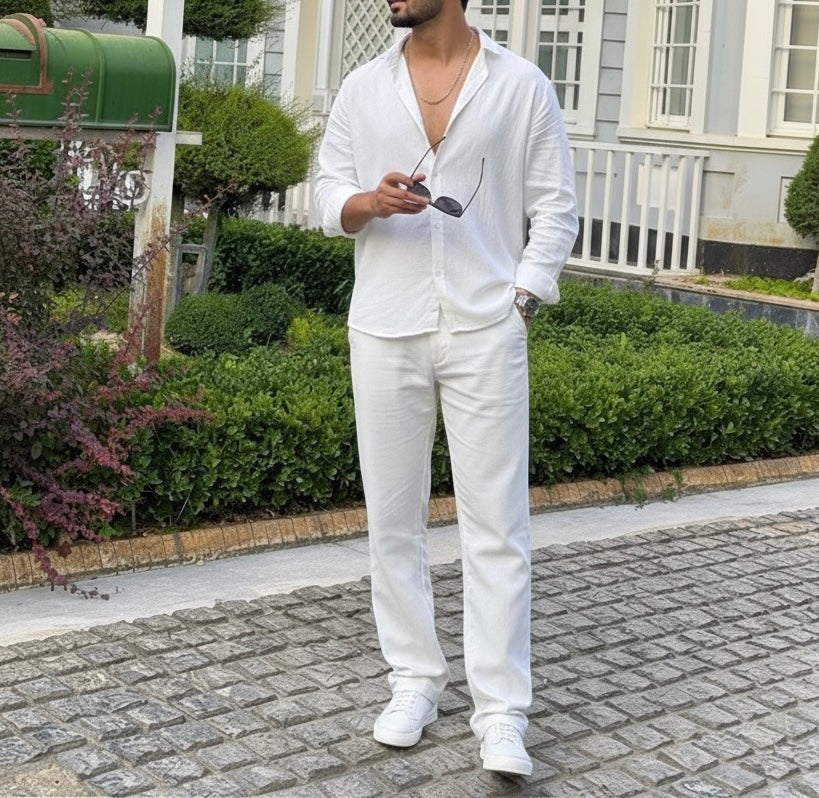 Men’s Pure Linen Co-ord Set – Signature Edition