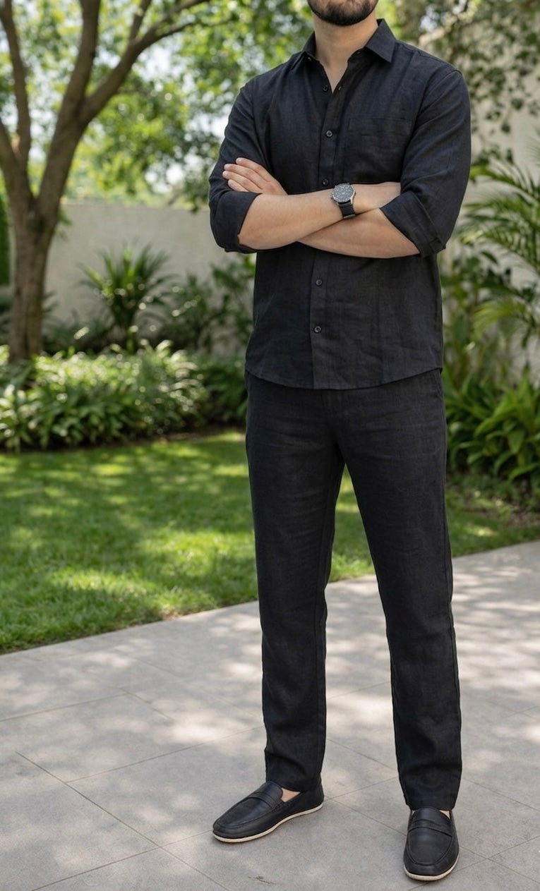 Breathable Linen Cord Co-Ord Set for Men