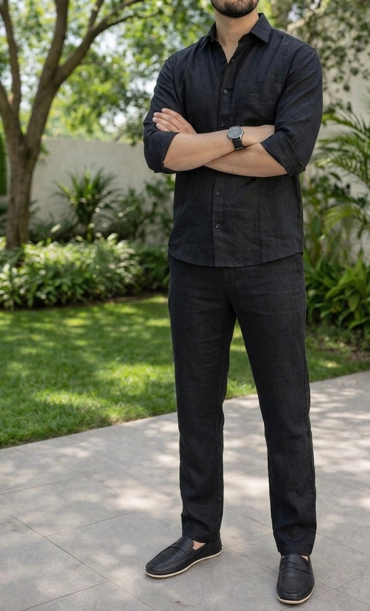 Breathable Linen Cord Co-Ord Set for Men