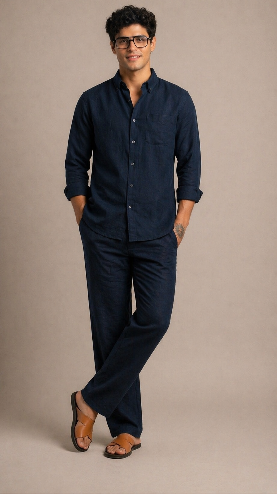 Breathable Linen Cord Co-Ord Set for Men