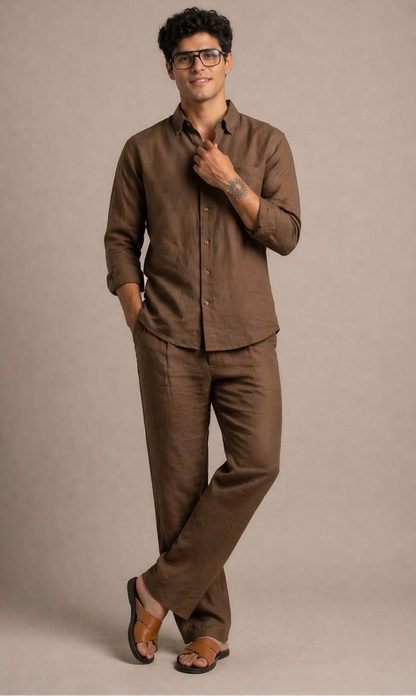 Breathable Linen Cord Co-Ord Set for Men