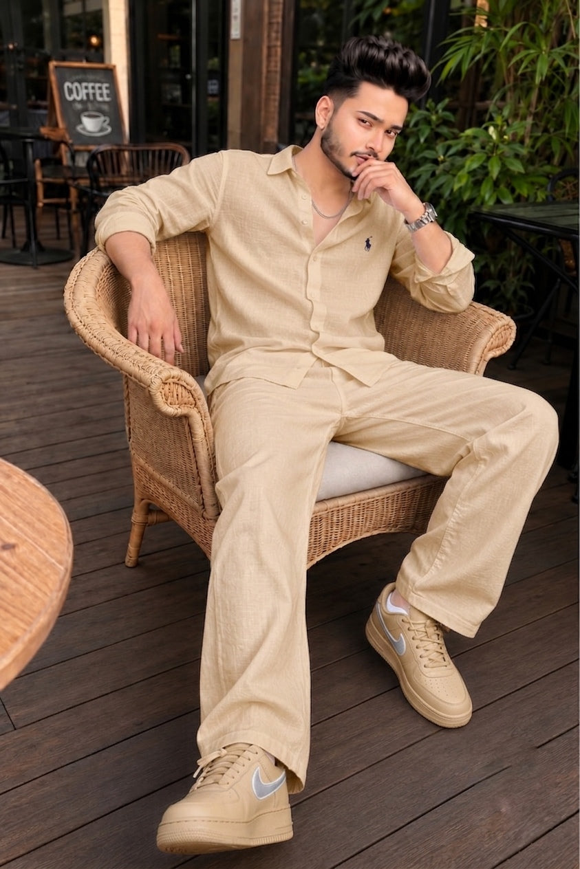 Men's Relaxed Fit Linen Set