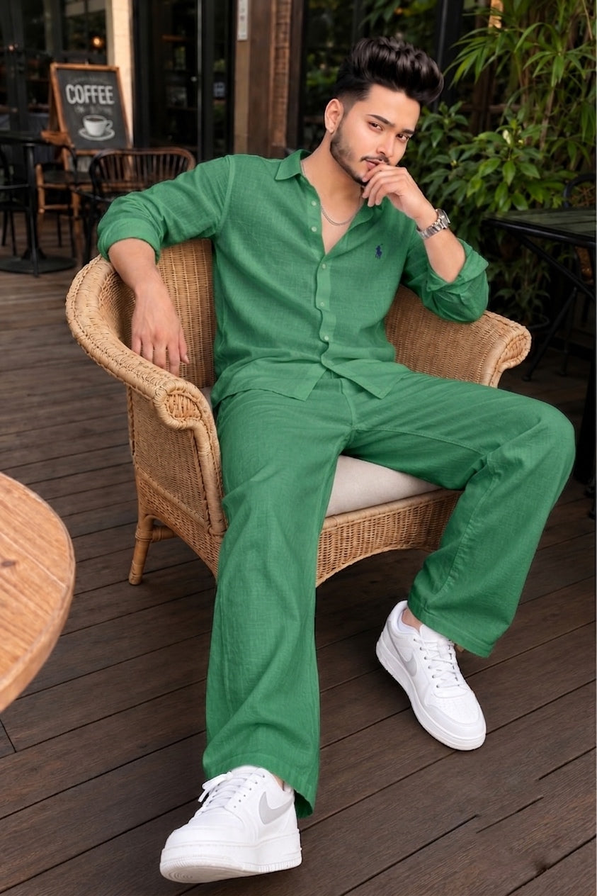Men's Relaxed Fit Linen Set