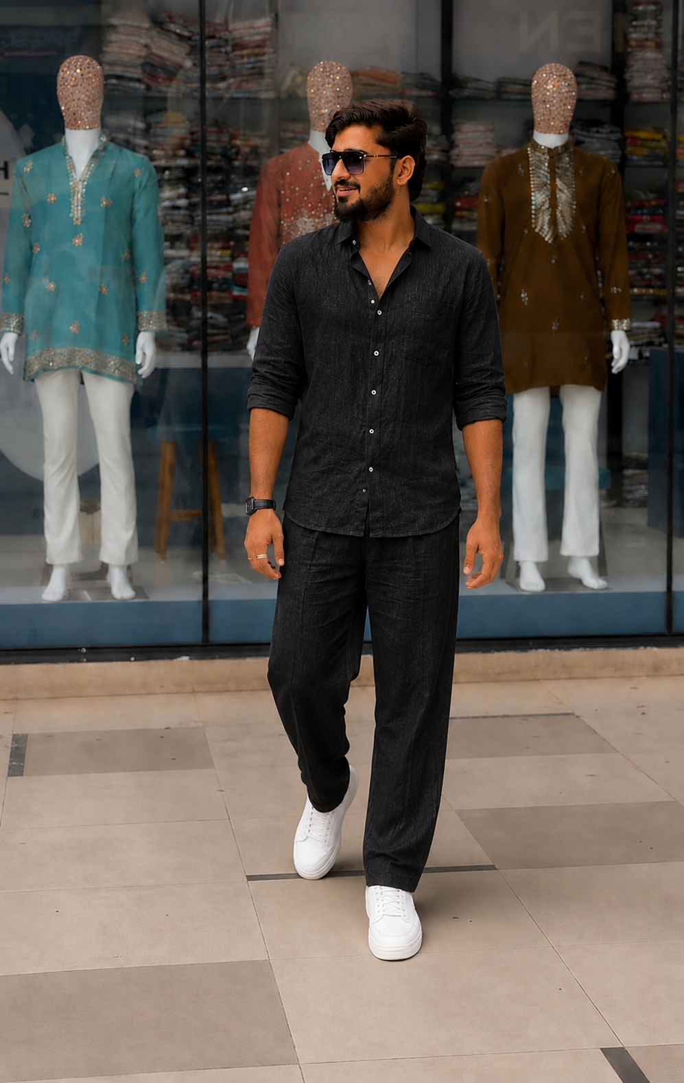Regal Linen Ensemble Co-ord Set