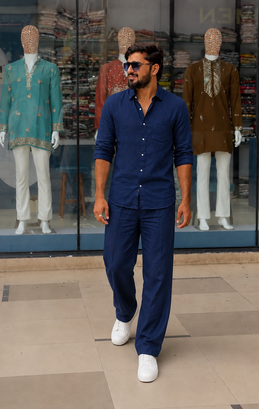 Regal Linen Ensemble Co-ord Set