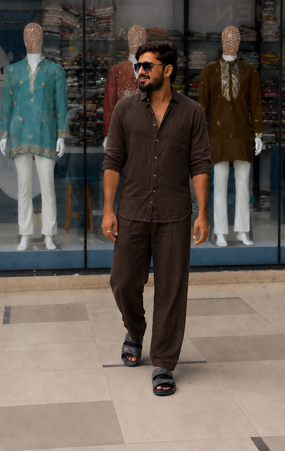 Regal Linen Ensemble Co-ord Set
