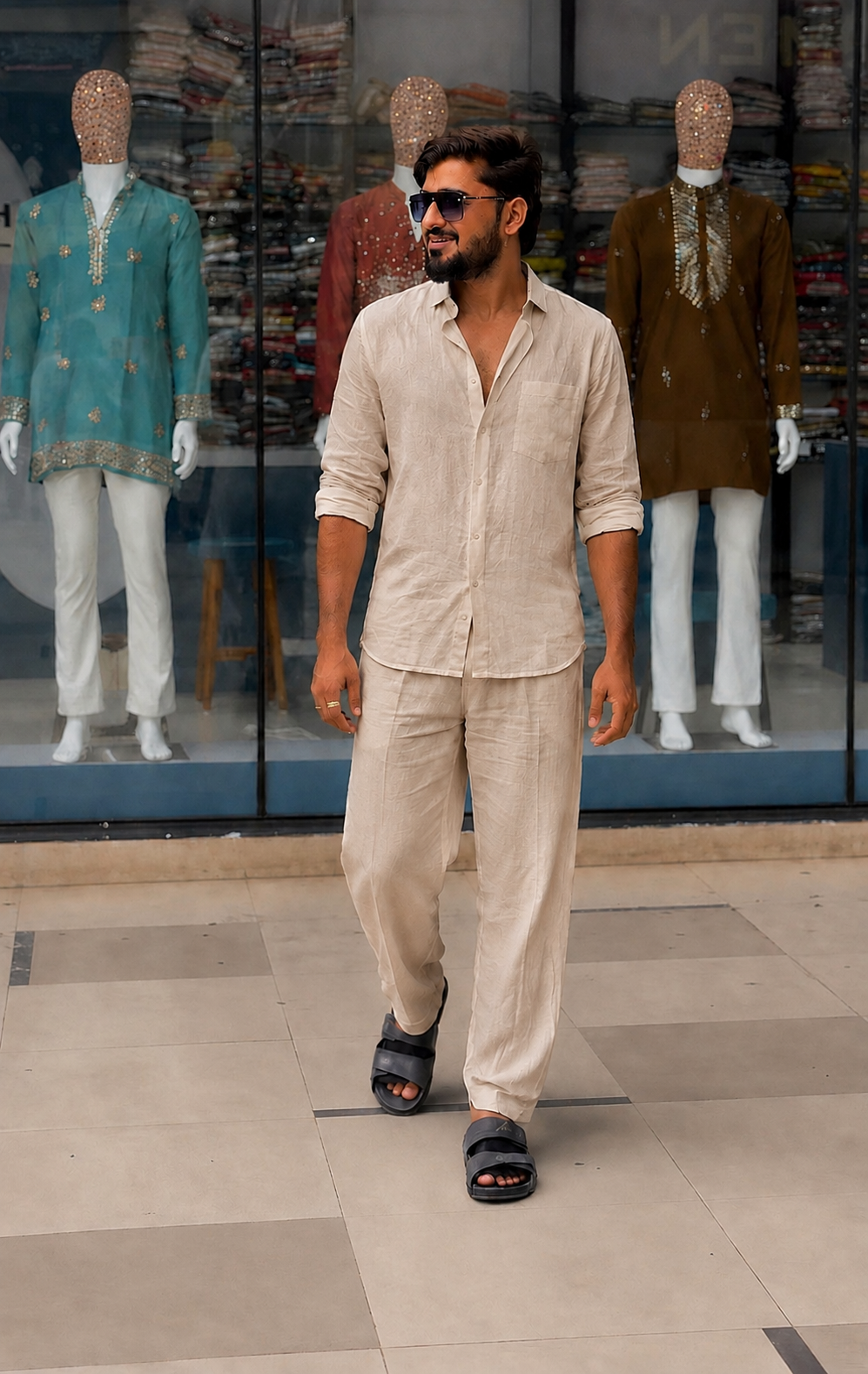 Regal Linen Ensemble Co-ord Set