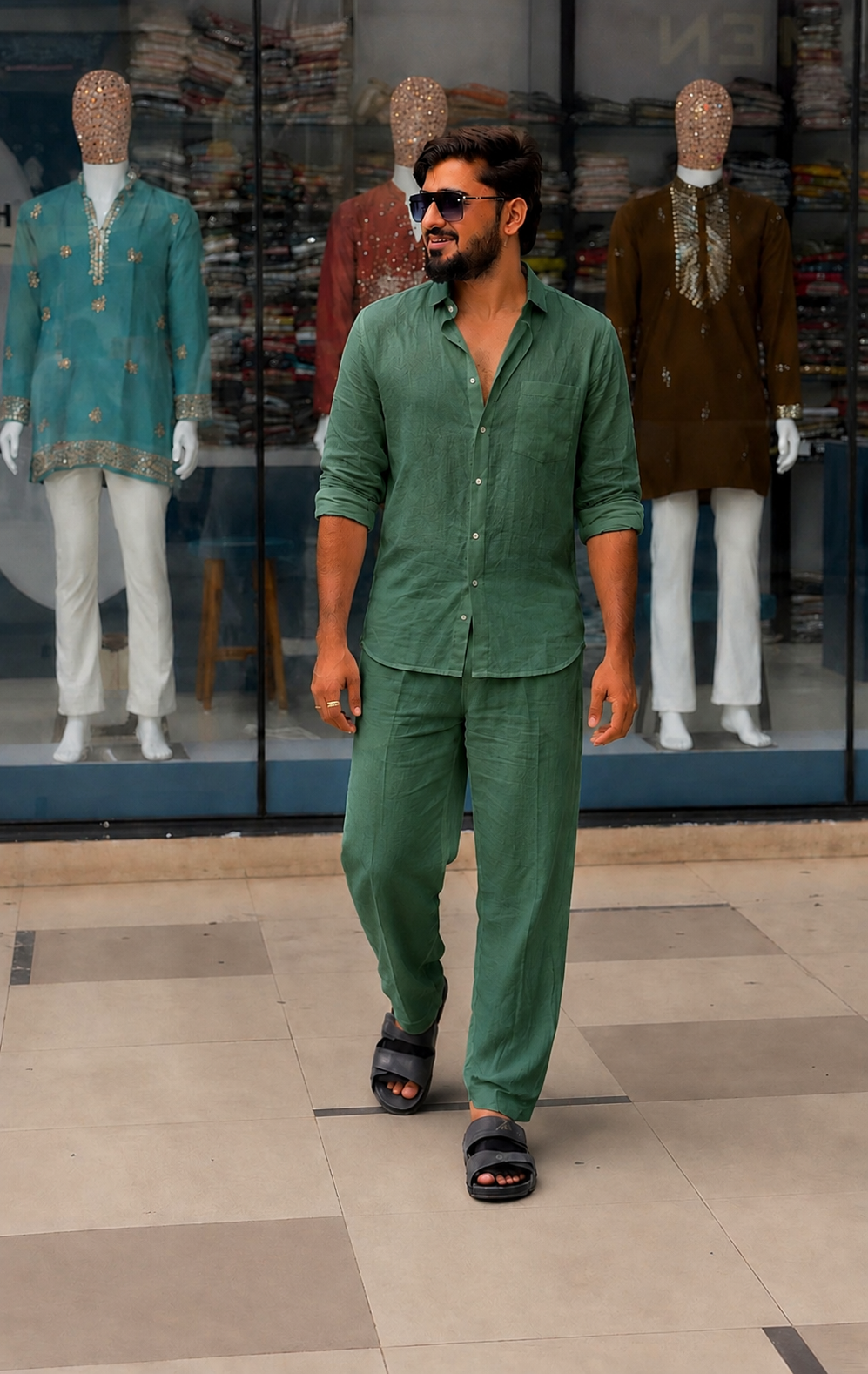 Regal Linen Ensemble Co-ord Set