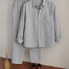 Modern  Linen Top & Bottom Set for Men