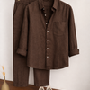 Modern  Linen Top & Bottom Set for Men