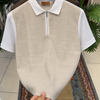 Linen Edge Half-Zip Polo
