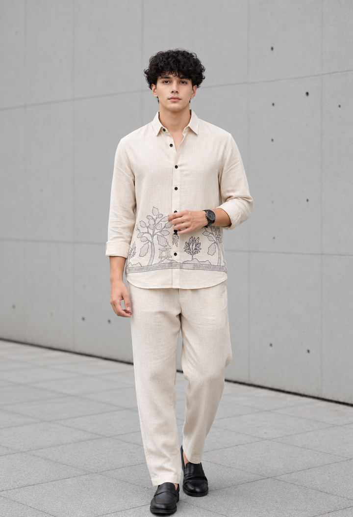 Signature Embroidered Linen Set