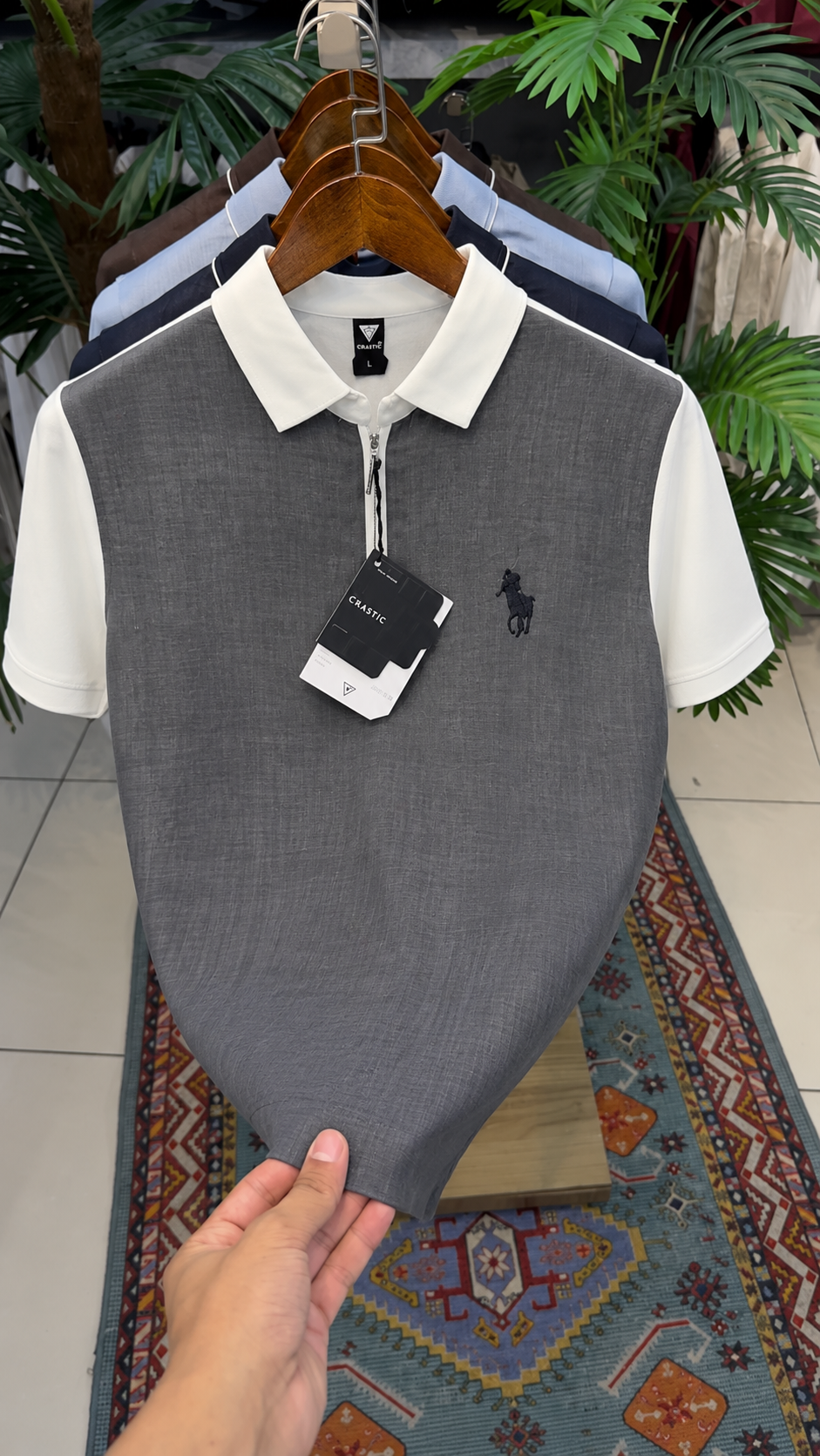 Premium Half-Zip Linen Polo