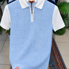 Linen Edge Half-Zip Polo