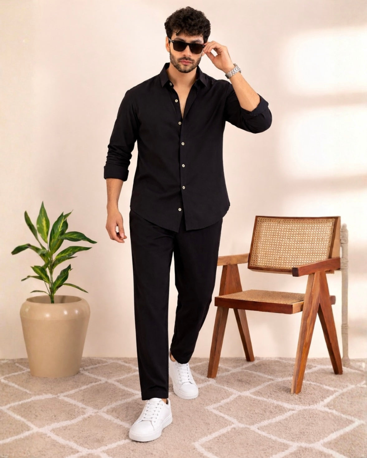 Relaxed Fit Linen Co-Ord Set