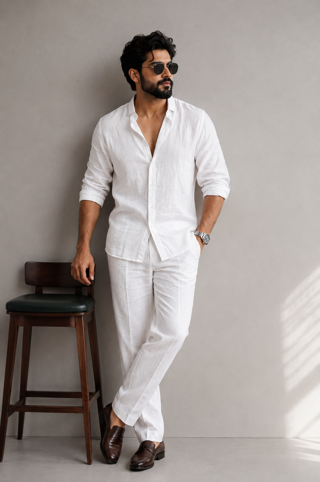 Elite Linen Top & Bottom Set