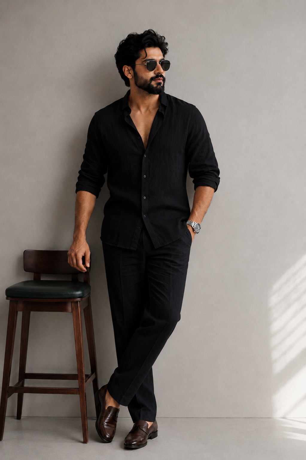 Elite Linen Top & Bottom Set