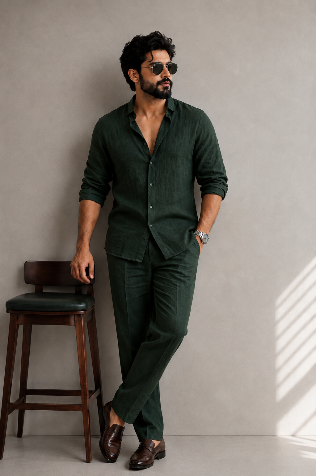 Elite Linen Top & Bottom Set