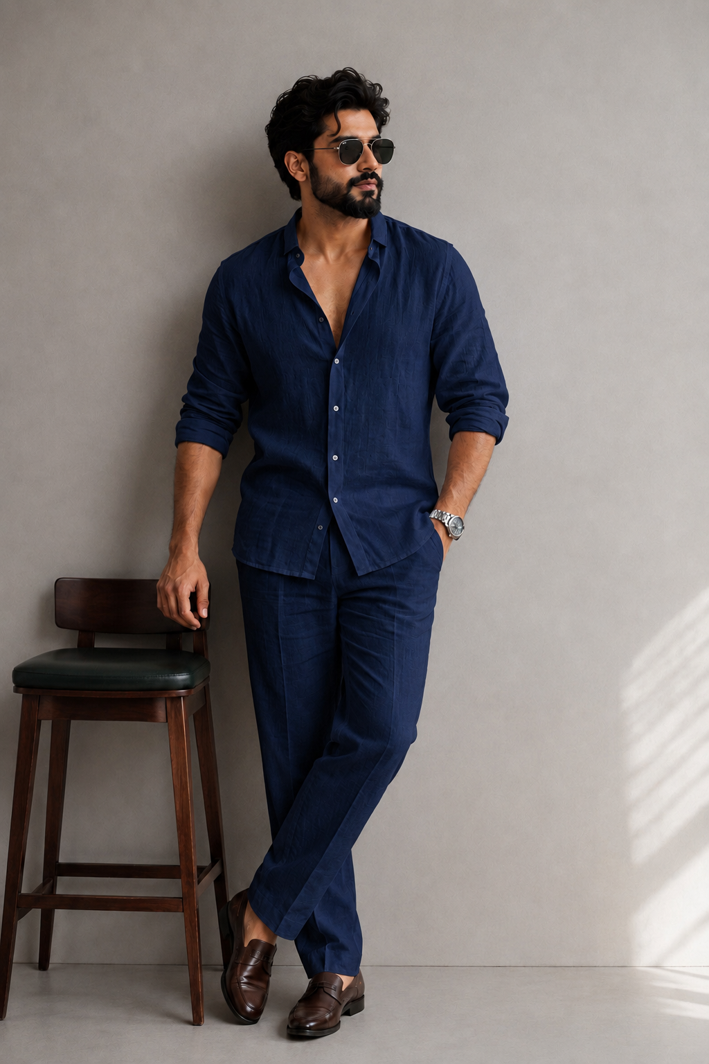 Elite Linen Top & Bottom Set