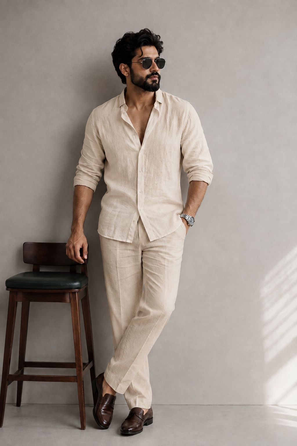 Elite Linen Top & Bottom Set