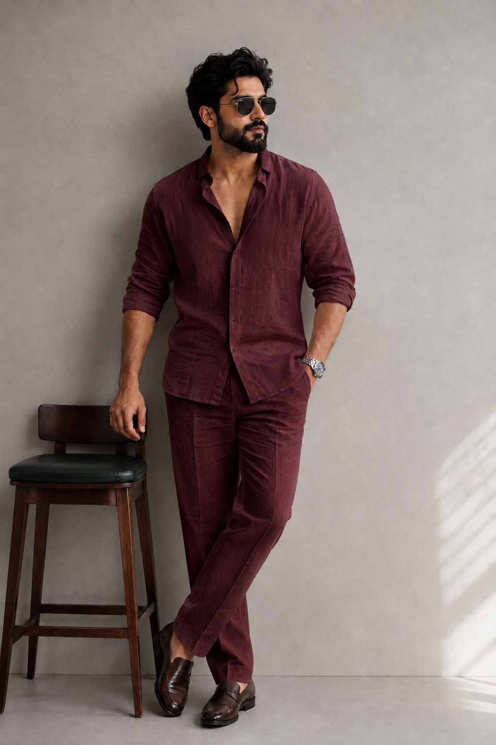 Elite Linen Top & Bottom Set