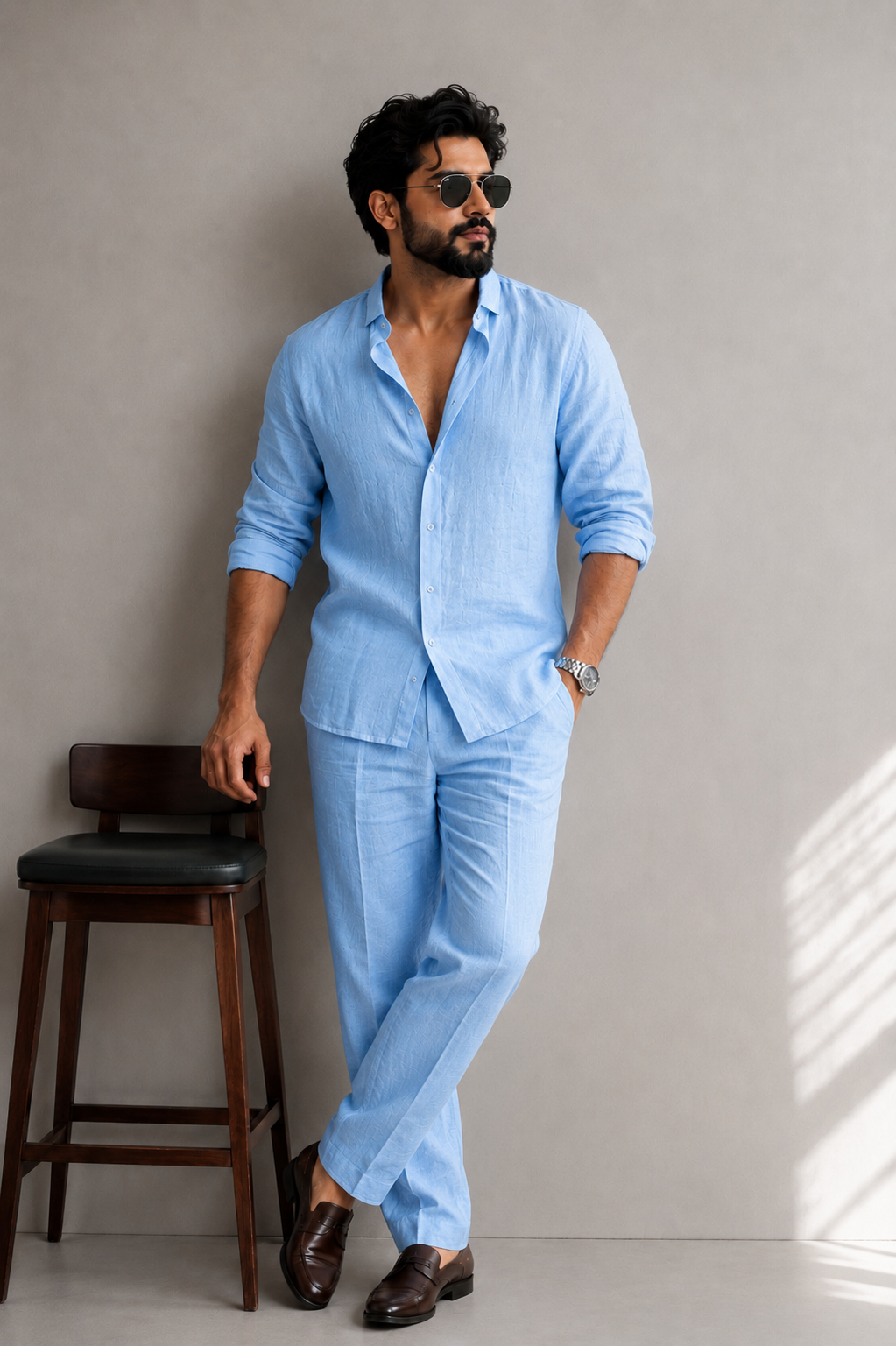 Elite Linen Top & Bottom Set