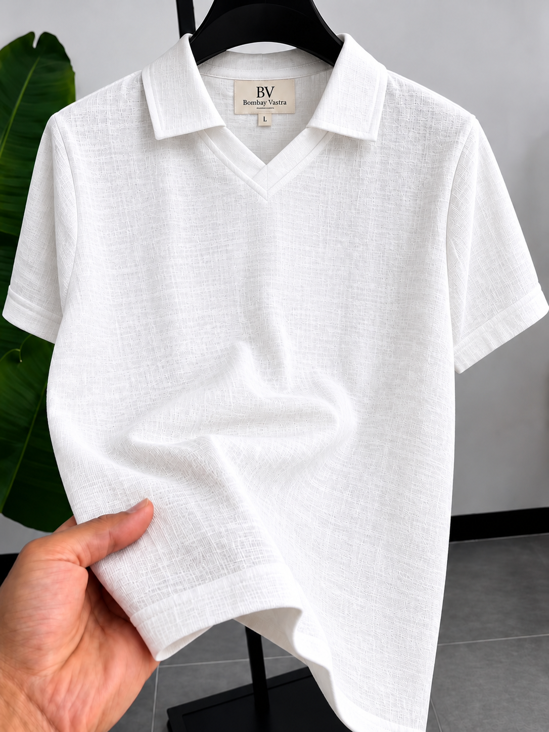 Premium Linen V-Neck Tee