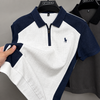 Linen Crest Zip Polo