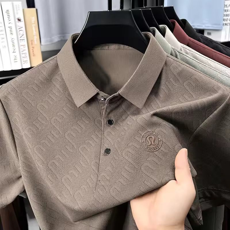 Mocha Luxe Textured Polo