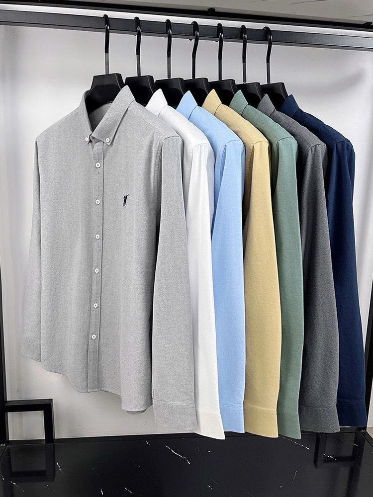 Timeless Grey Polo Cotton Shirt For Men