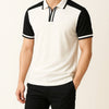Santoro Dual-Tone Striped Collar Polo 