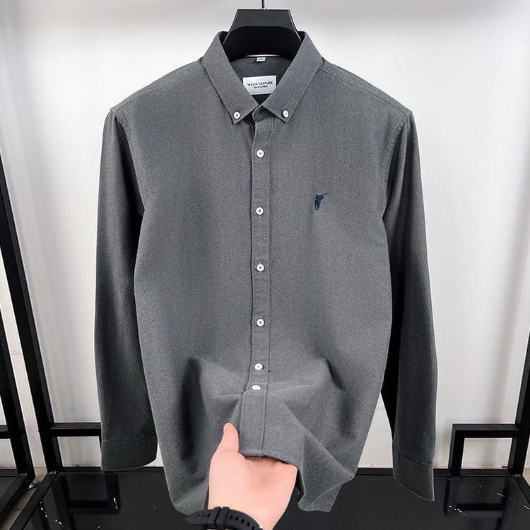Timeless Grey Polo Cotton Shirt For Men