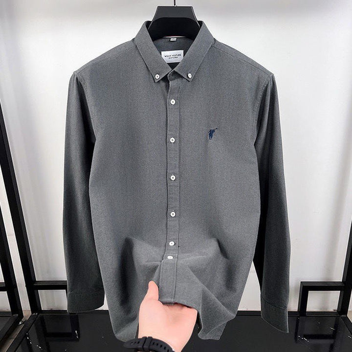 Timeless Grey Polo Cotton Shirt For Men