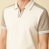 Santoro Dual-Tone Striped Collar Polo 