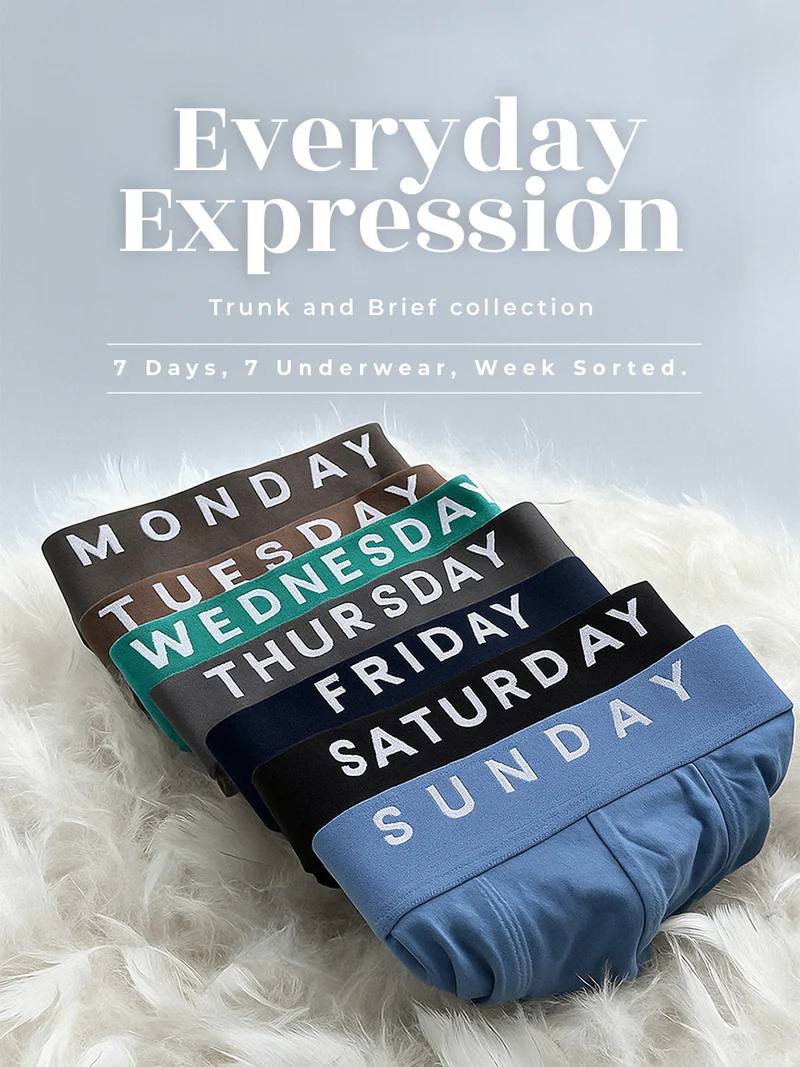 Everyday Expression | Men's Micro-Modal Trunks | Pack Of 7 | Free Pouch Worth ₹499