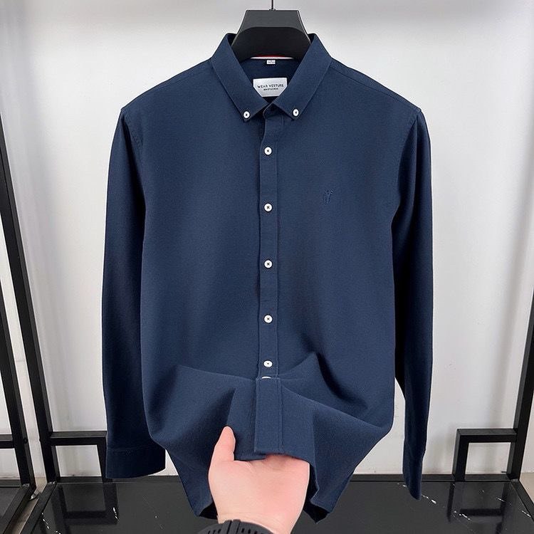 Celestial Blue Polo Cotton Shirt For Men